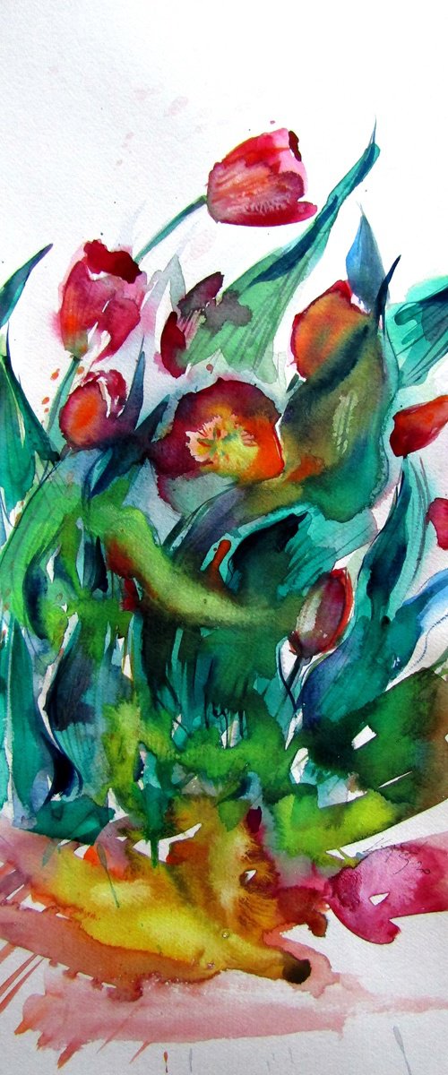 Tulips in the garden by Kovács Anna Brigitta