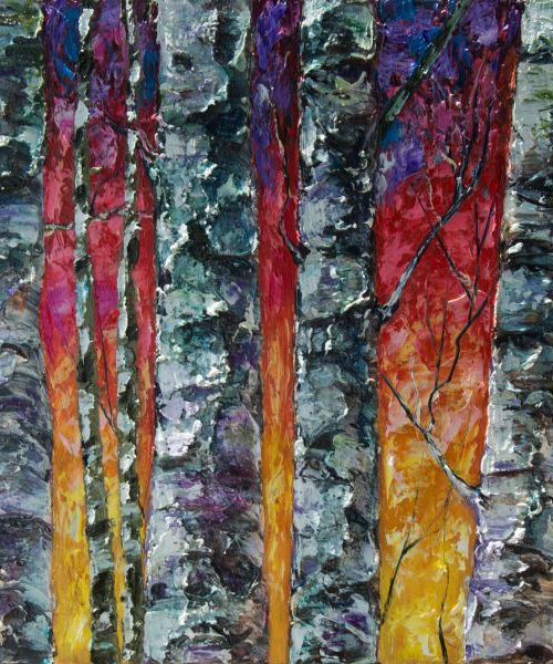 Dawn Light (Palette Knife) by Lena Owens at OLena Art