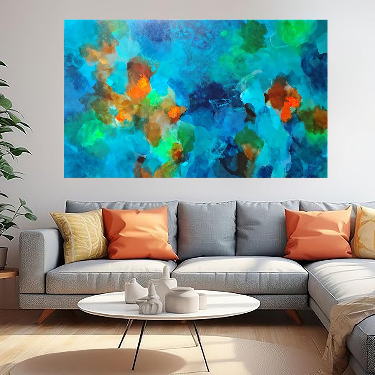 Living By The River By Susan Wooler, 60 X 36, Artwork For Sale On Artfinder