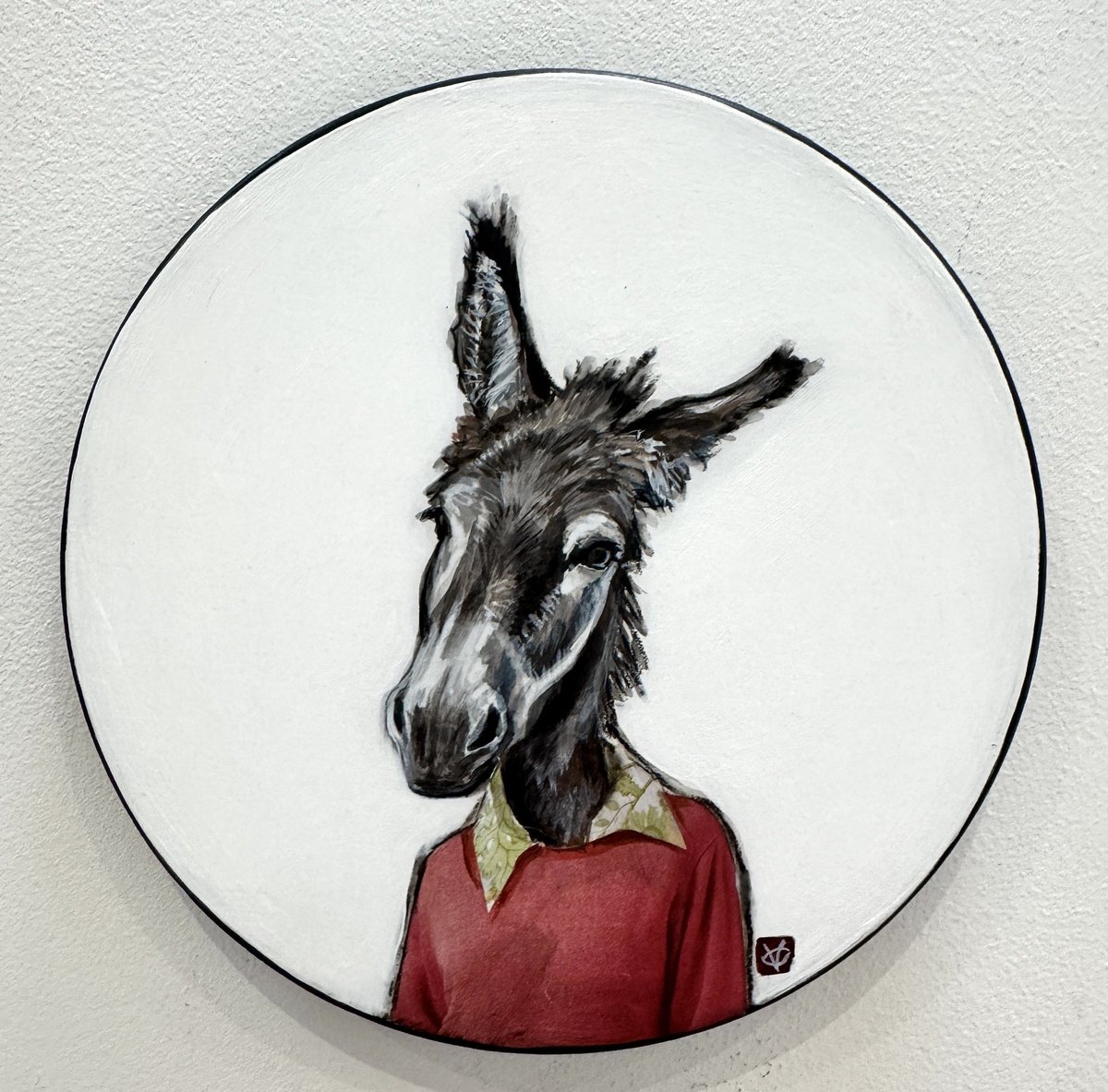 Painting , Donkey Daydreams By Victoria Coleman, 8 X 8, Artwork For Sale On Artfinder