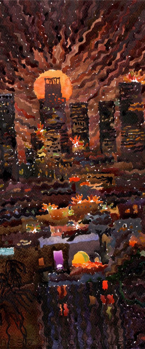 Los Angeles at night by Tanbelia