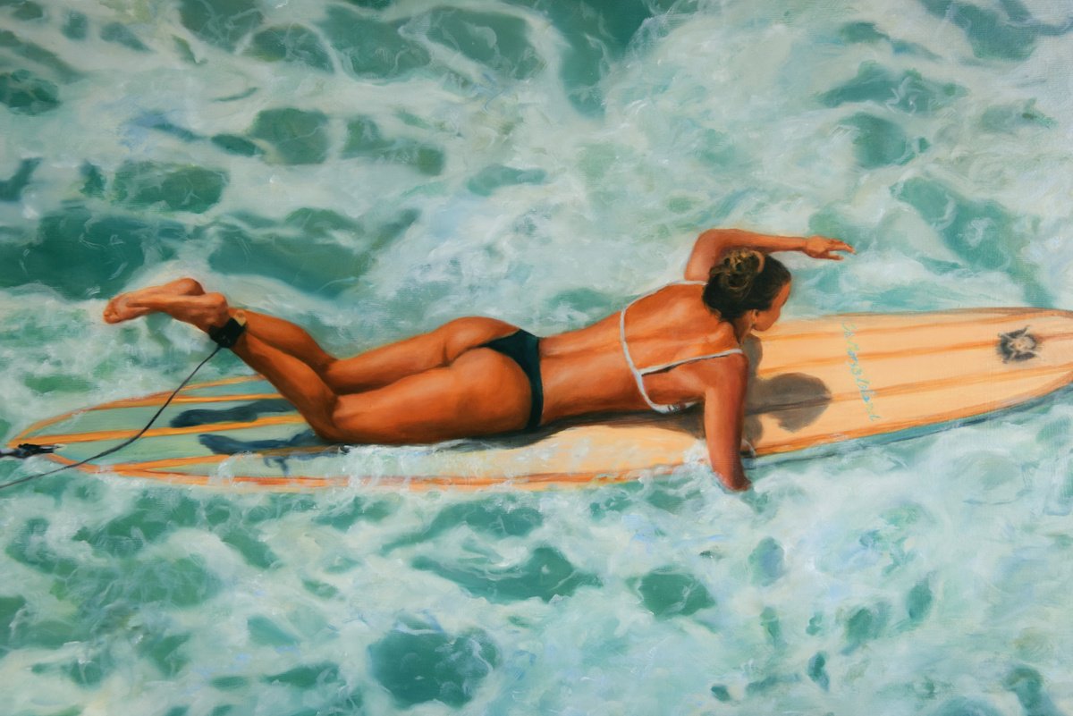 Surf´s Up By Silvia Haban, 35 X 24, Artwork For Sale On Artfinder