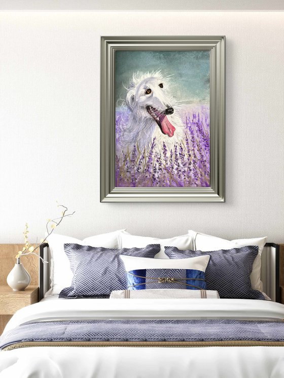 Dog Portrait Lavanda Field