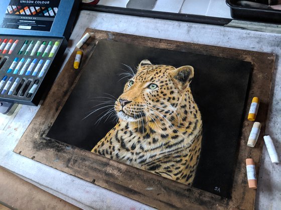 Leopards Gaze IV (Original Painting)