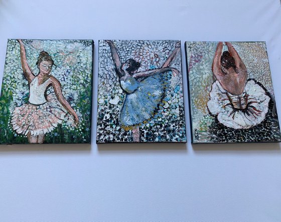 Ballet Art Lovers Gift Ideas For Ballerinas Paintings on Canvas Original Dance Pose Gifts For Her