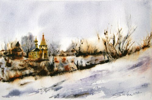 Winter landscape by Elena Gaivoronskaia