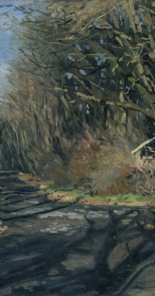 The dug-up road slumbers by Simon Kozhin