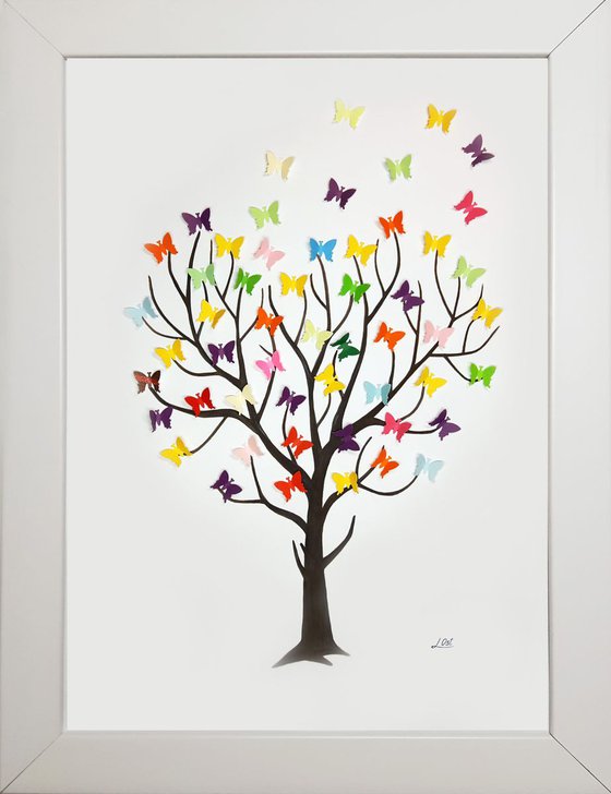 Tree with butterflies
