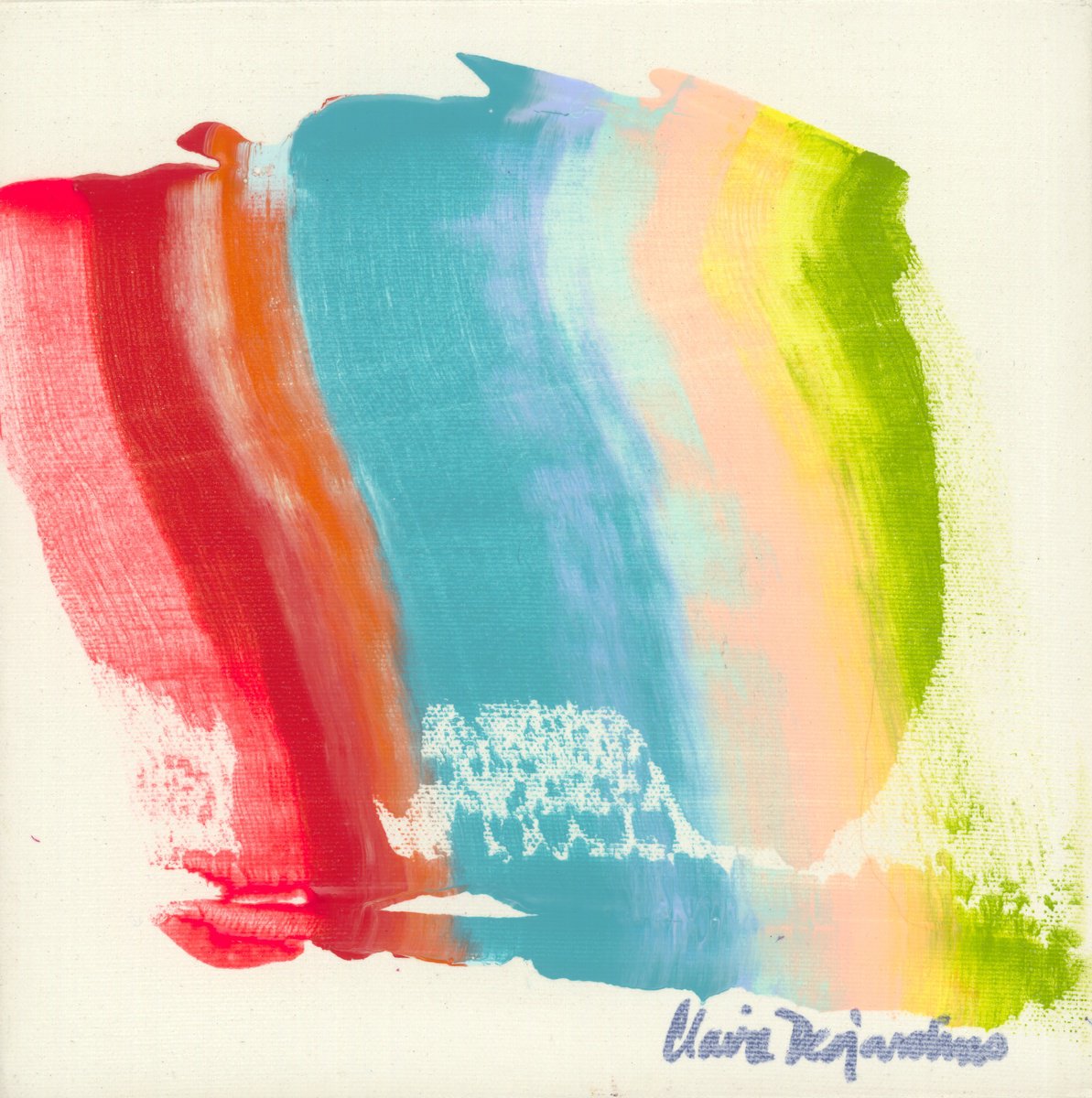 Abstract Acrylic Painting By Claire Desjardins, 9 X 9, Big Little Love, Original Artwork