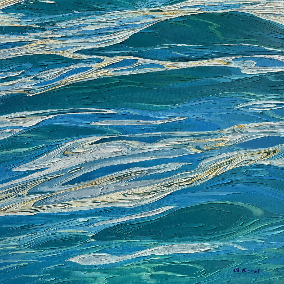 Golden Glimmers By Ulyana Korol, 20 X 20, Artwork For Sale On Artfinder