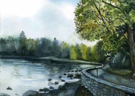 seawall at the park