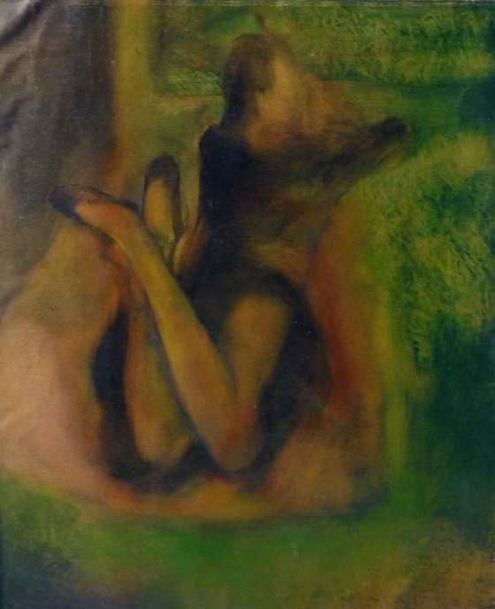 Reader, oil on canvas, 72x59 cm
