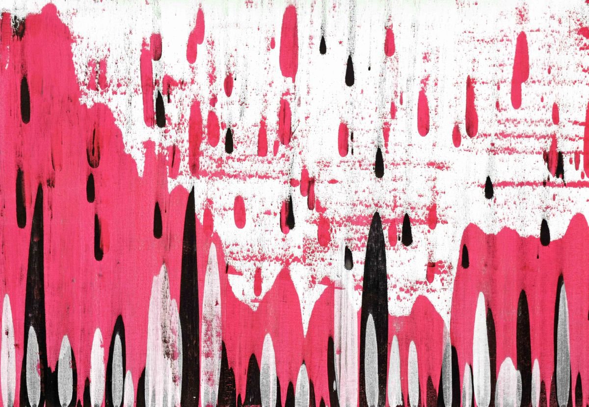 Abstract Acrylic Painting By Sumit Mehndiratta, 45 X 30", Untitled No. 89, Original Artwork