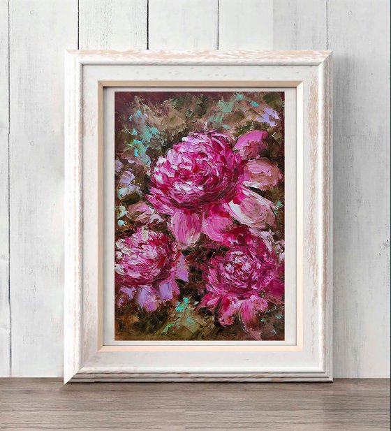 Peonies Flowers Painting