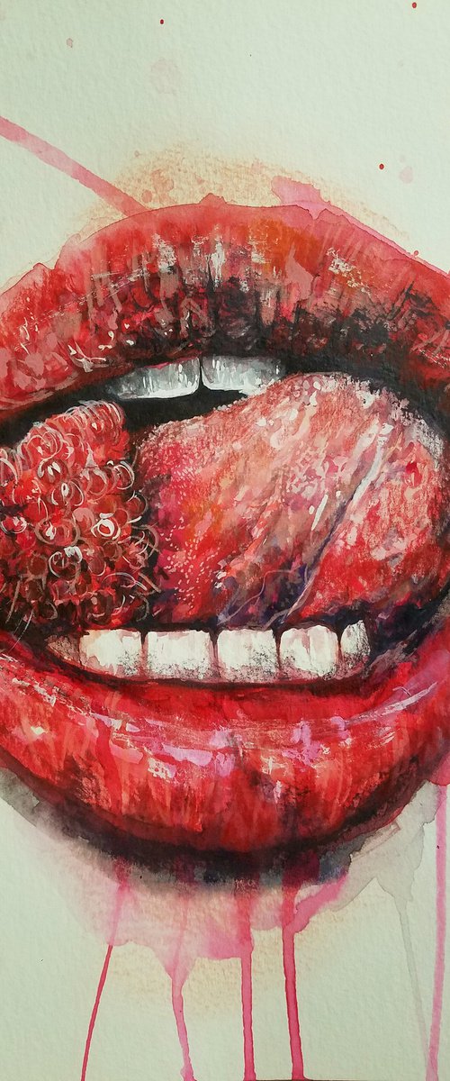 Raspberry lips by Nevena Kostić
