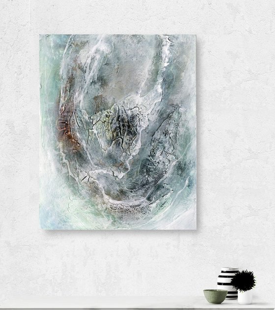Simple Prayers 4 - Textured Abstract Painting by Kathy Morton Stanion