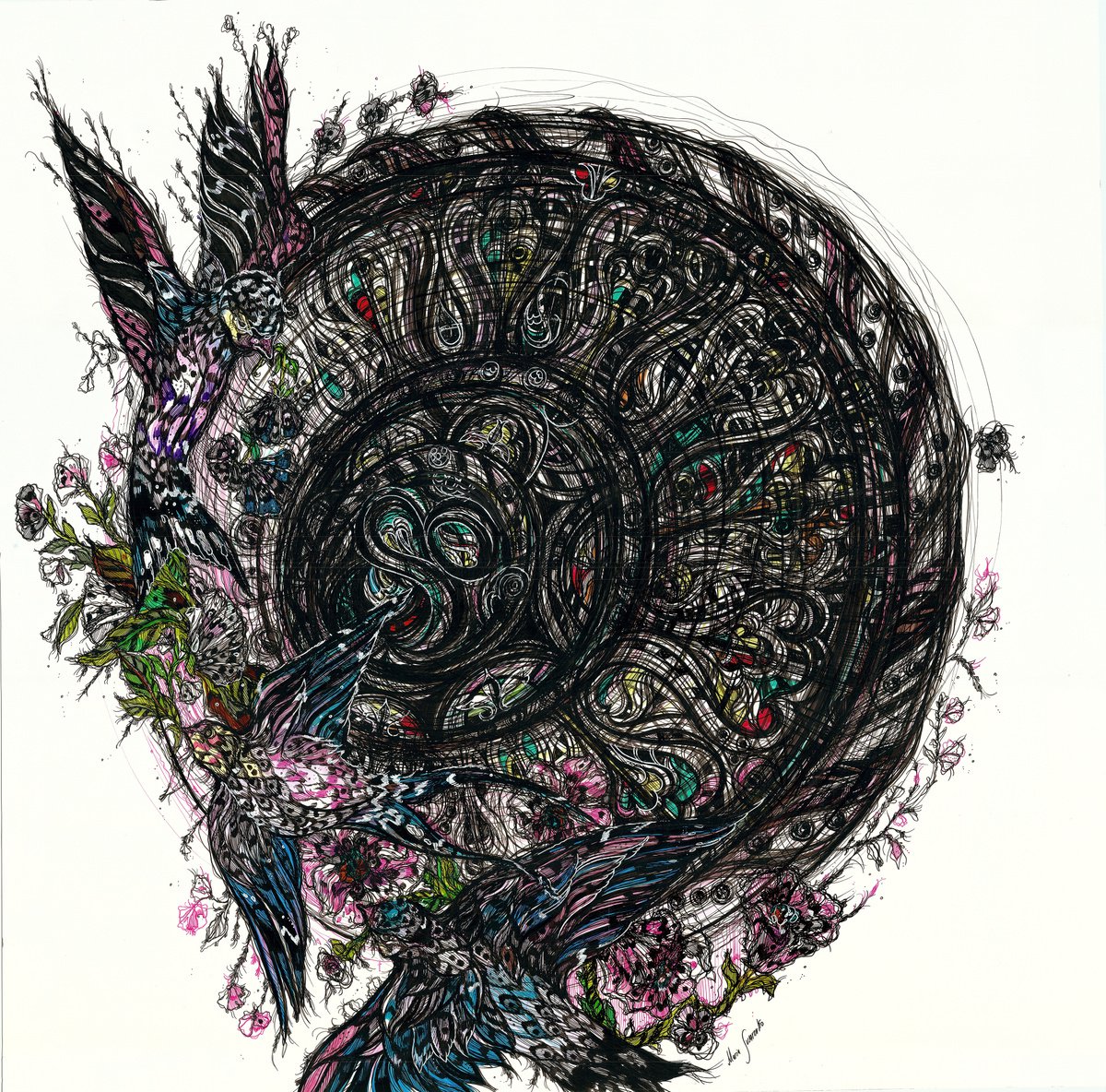 Impressionistic Cityscapes Painting By Maria Susarenko, 25 X 26", Reims Cathedral. Rose Window, Original Artwork