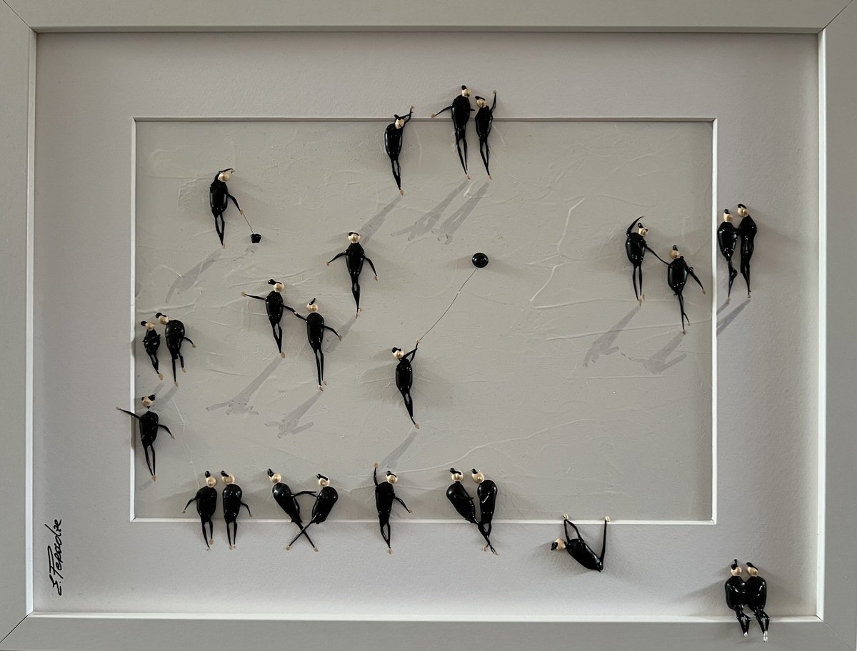 Abstract Portrait Acrylic Painting By Eka Peradze, 17 X 13, Freedom People Eka Peradze, Original Artwork