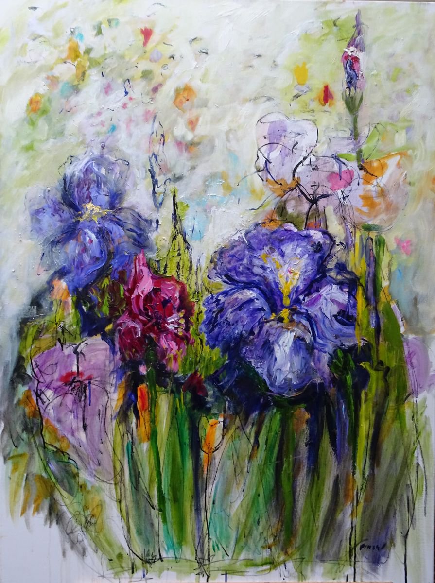 Iris Flowers by Maureen Finck