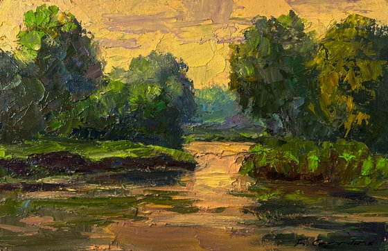 Spring Sunset over the River