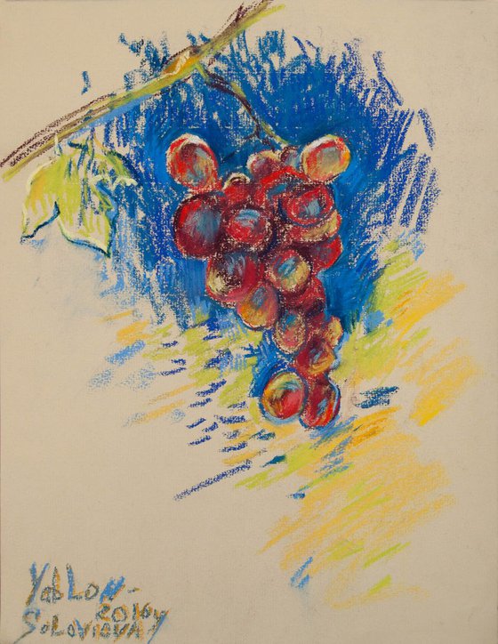 Grape for Vincent van Gogh - en-plein-air drawing