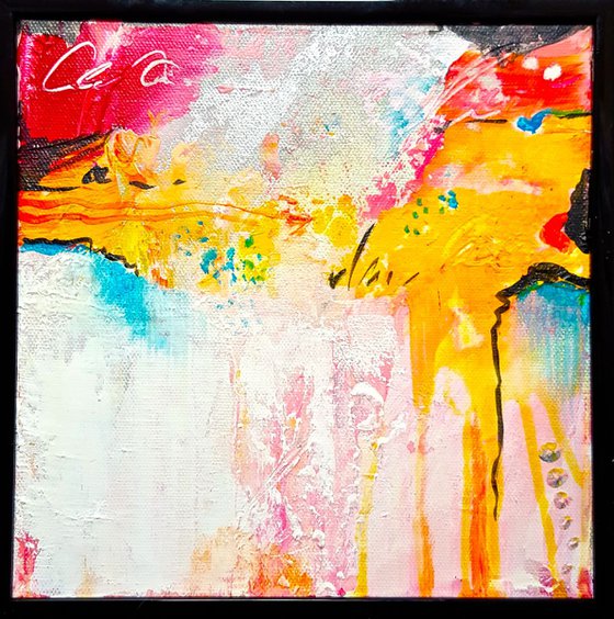 Small abstract painting on canvas