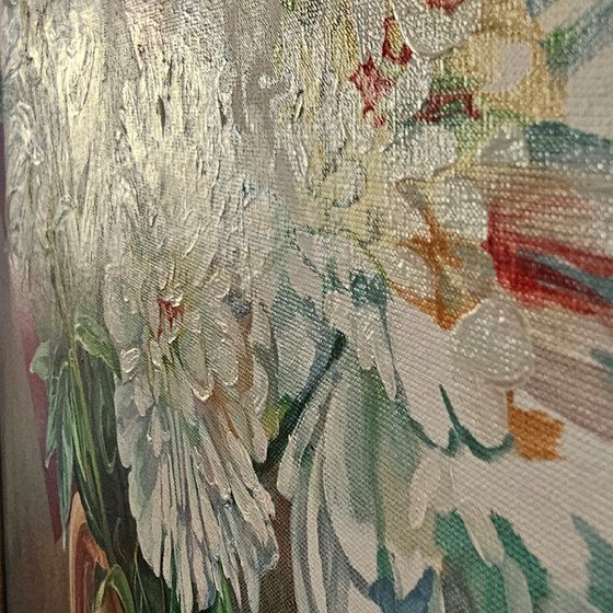 Peonies in a Pitcher