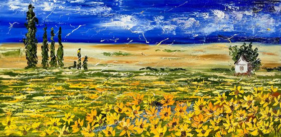 Sunflower Field Painting