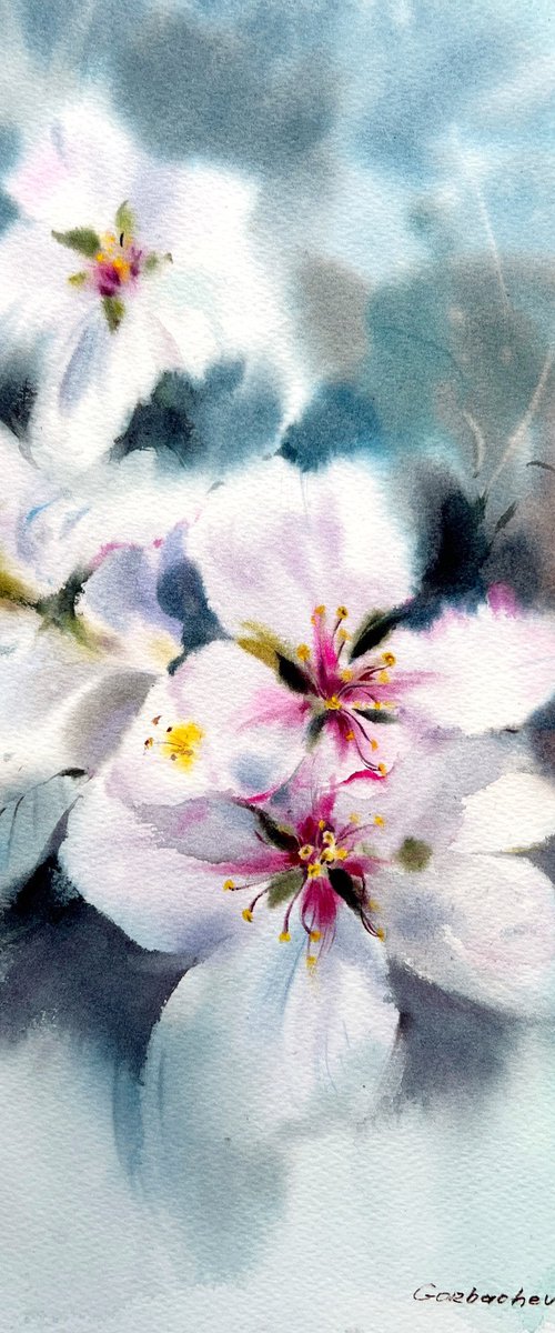 Almond flowers #7 by Eugenia Gorbacheva