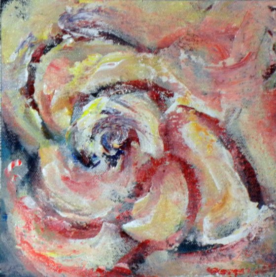 Original Painting with Frame A031 Rose
