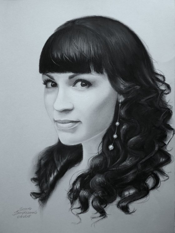 Irina. Custom pastel portrait.