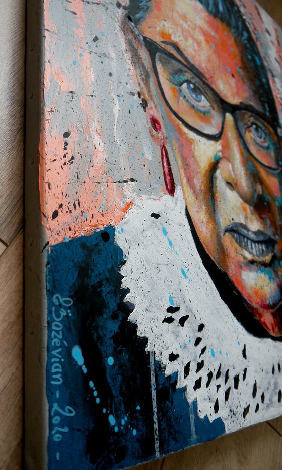 Portrait RBG Supreme Ruth Bader Ginsburg Celebrity Ready to hang