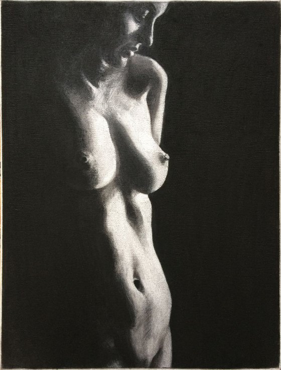 Nude noir #1.3 charcoal on canvas