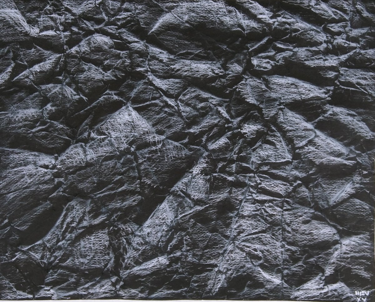 Organic Charcoal Drawing , Erosion Two By Michael E. Voss, 16 X 12, Artwork For Sale On Artfinder