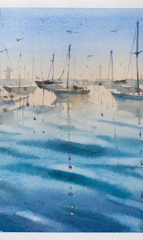 Boats in Greece by Ekaterina Pytina