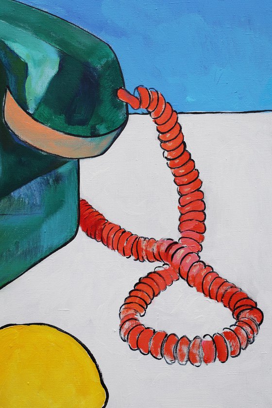 Phone and Lemon. Connection