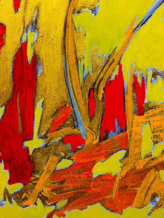 Composition with Red, Gold and Yellow.