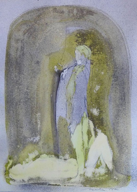 Ecce Homo 5 , Acrylic on paper 29x42 cm
