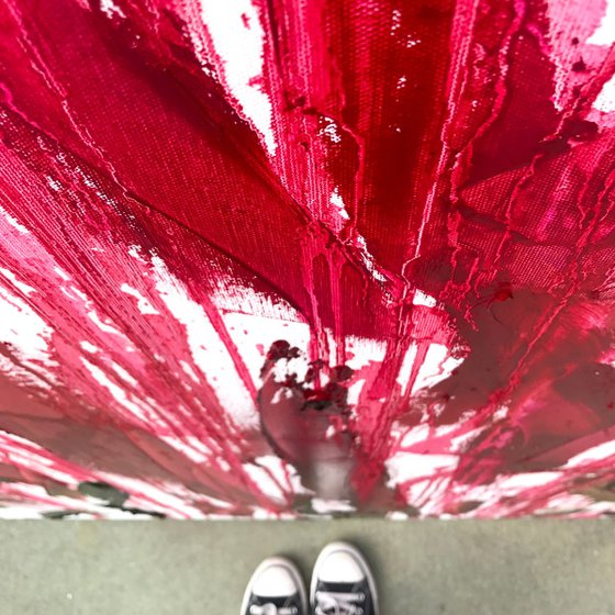"blood + roses + bourbon char" Art of Taste Contemporary Art by Abstract Expressionist Penelope Moore