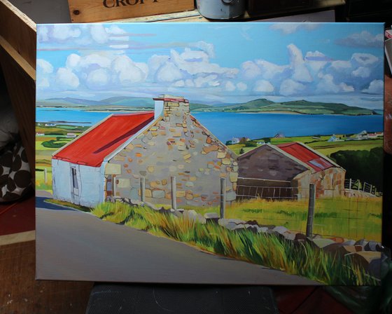 The Red Roofed House And Shed, Ireland