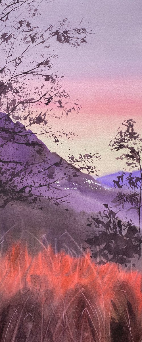 The twilight mountains by Alla Semenova
