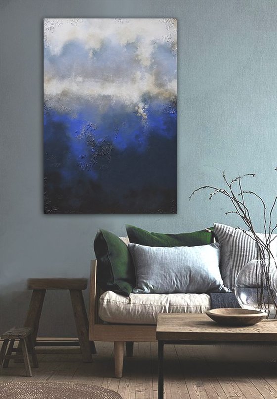 blue mornings (120 x 80 cm)