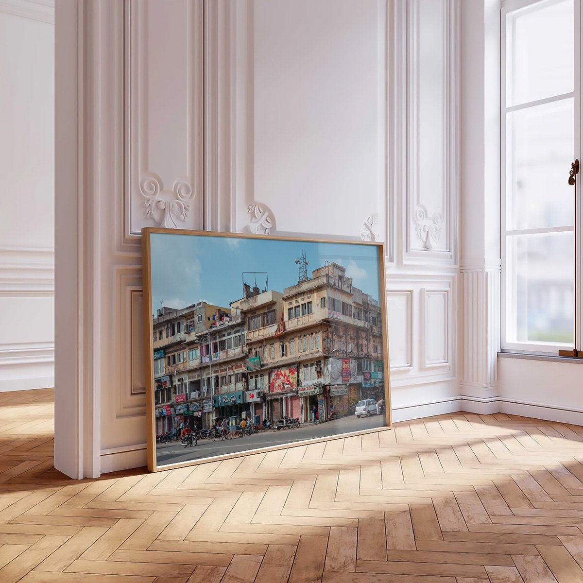 Impressionistic Cityscapes Photograph By Serge Horta, 24 X 19", The Pink City No.10, Original Artwork