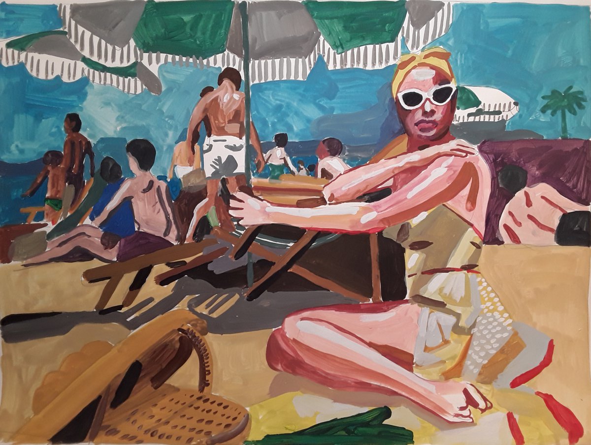 Impressionistic Landscape Painting By Stephen Abela, 22 X 16", Cannes 1955, Original Artwork