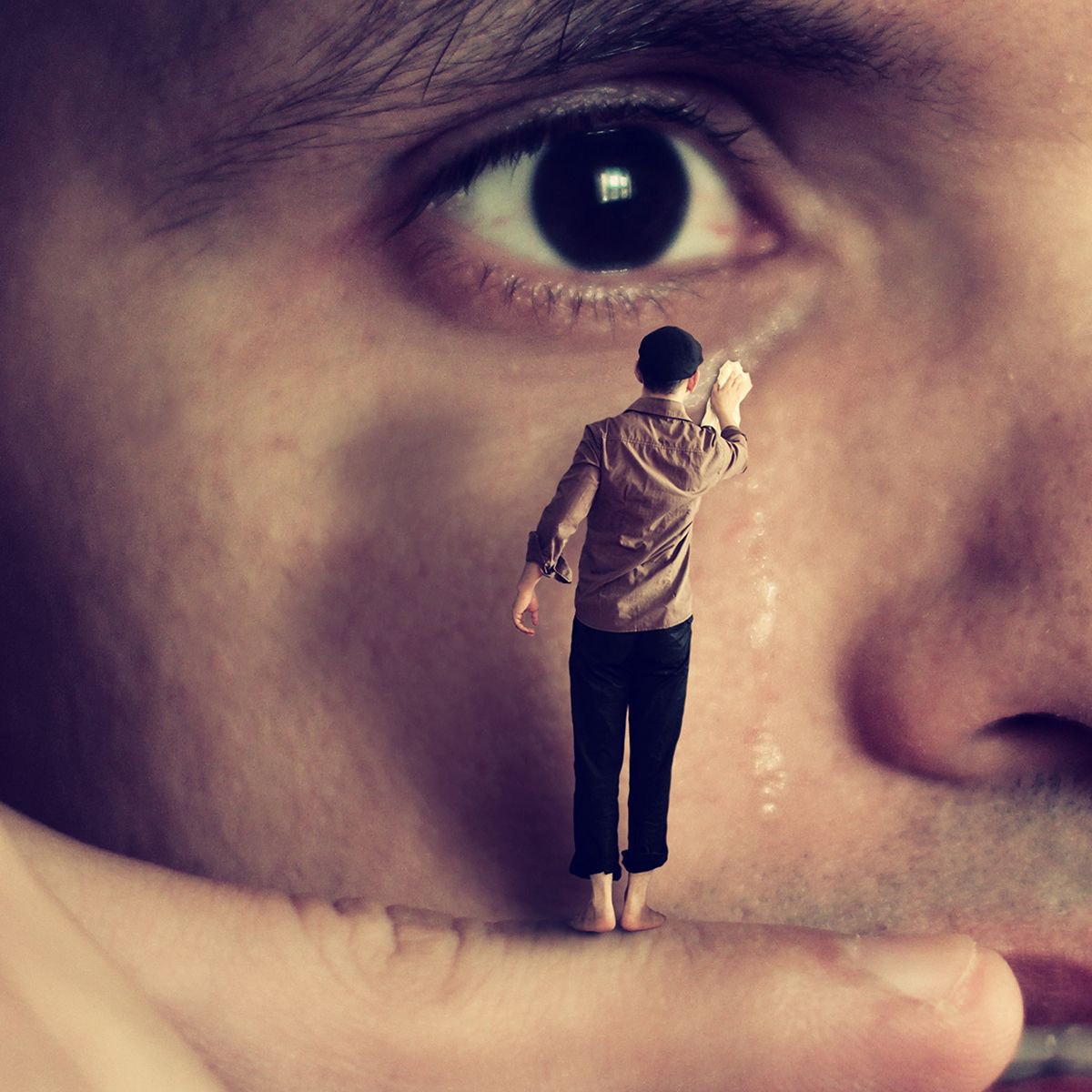 Surrealistic Abstract Photograph By Achraf Baznani, 13 X 13, Consolation, Original Artwork