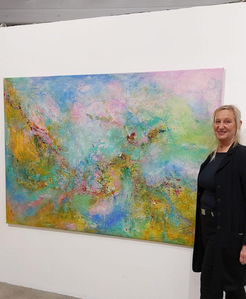 Organic Abstract Acrylic Painting By Doris Duschelbauer, 83 X 59, Life Can Be So Colorful, Original Artwork