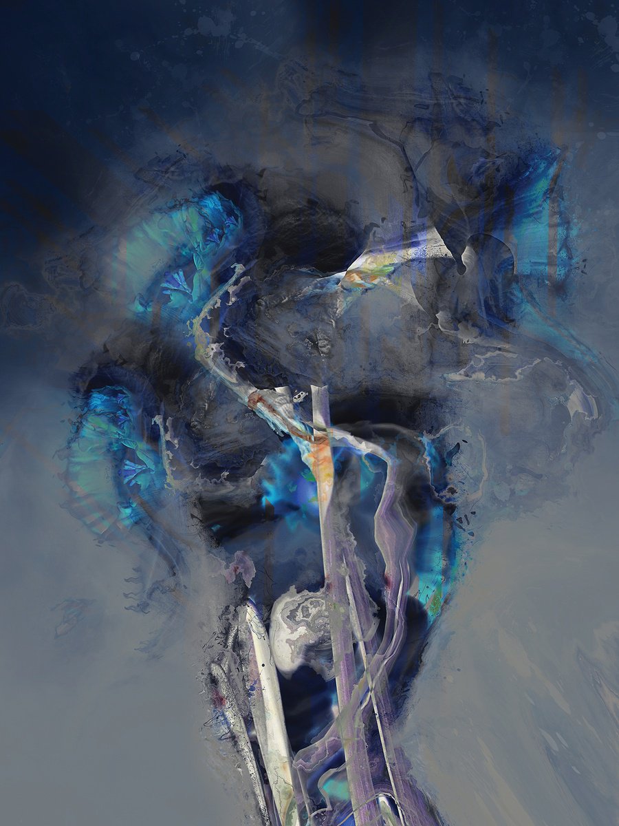 Abstract Botanical Print By Javier Diaz, 60 X 79, Secretos 3, Original Artwork