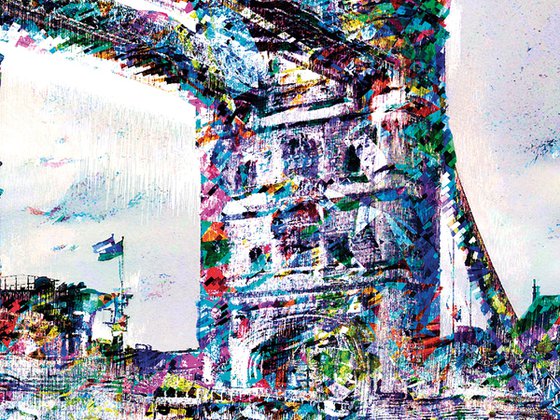 Bosquejos londinenses, puente de Londres/XL large original artwork