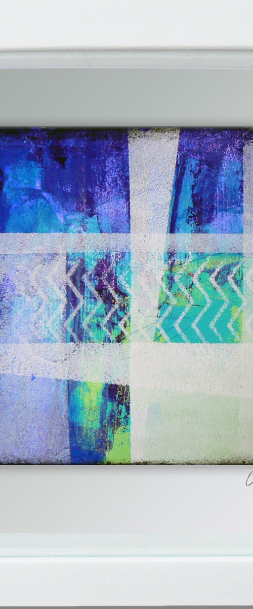 Framed ready to hang original abstract  - Cahier #12 by Carolynne Coulson