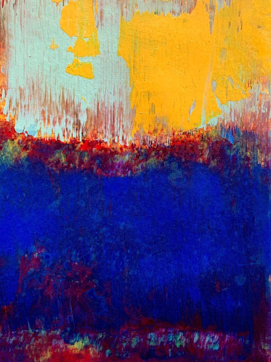 Abstract Acrylic Painting By Richard Heys, 17 X 21", Stolen Time 182, Original Artwork